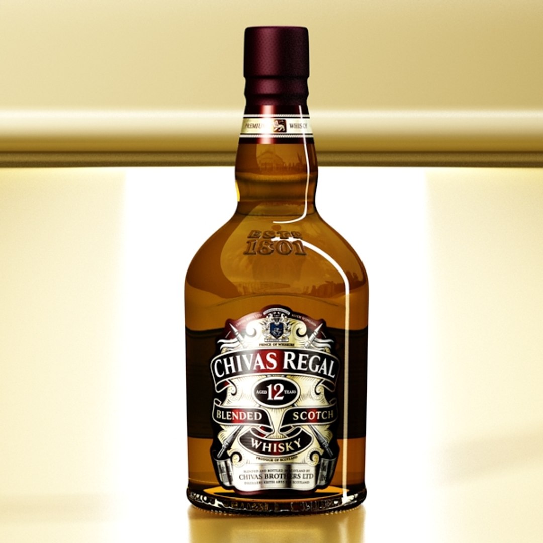 Max Photorealistic Liquor Bottle Chivas