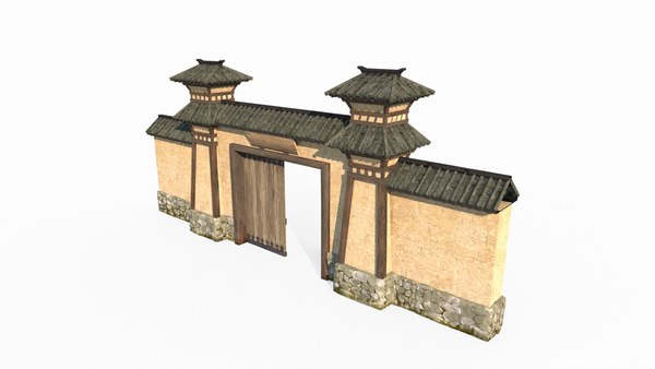 3D Ancient Asian architecture defensive gate - TurboSquid 2041401