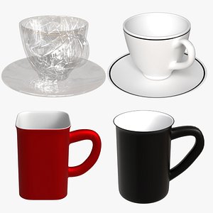 Tea and Coffee cup Bundle 3D