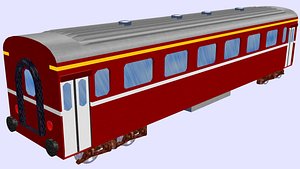 rhaetian railway first class passenger wagon model