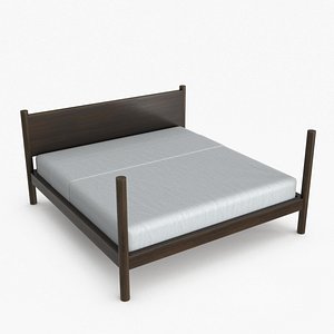 Pillar Bed King Oak