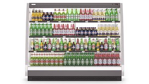 3D brandford refrigerated beer bottles model