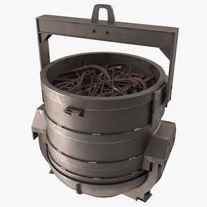 Industrial Charging Bucket with Scrap Metal