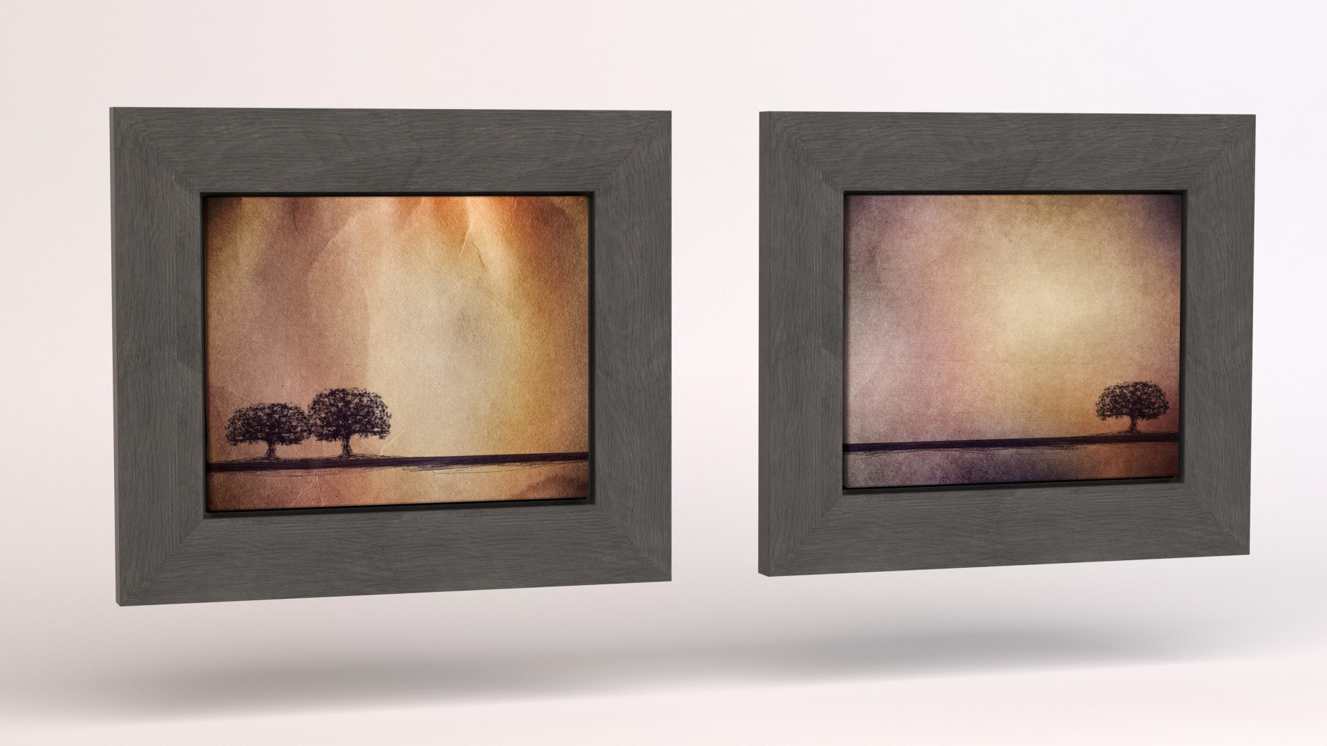 Modern Art Canvas Inset 3d Model