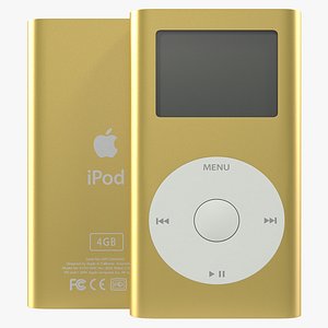 ipod mini gold modeled 3d obj