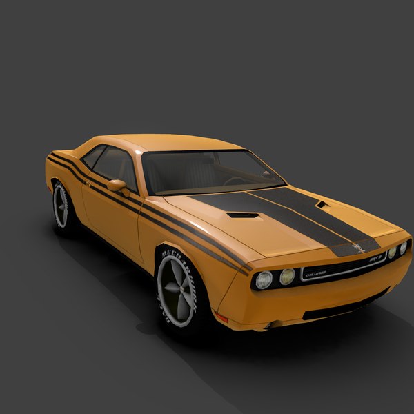 free dodge challenger str8 3d model