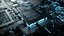 C4D Octane CPU chip core capacitance Scifi Circuit board 3D model