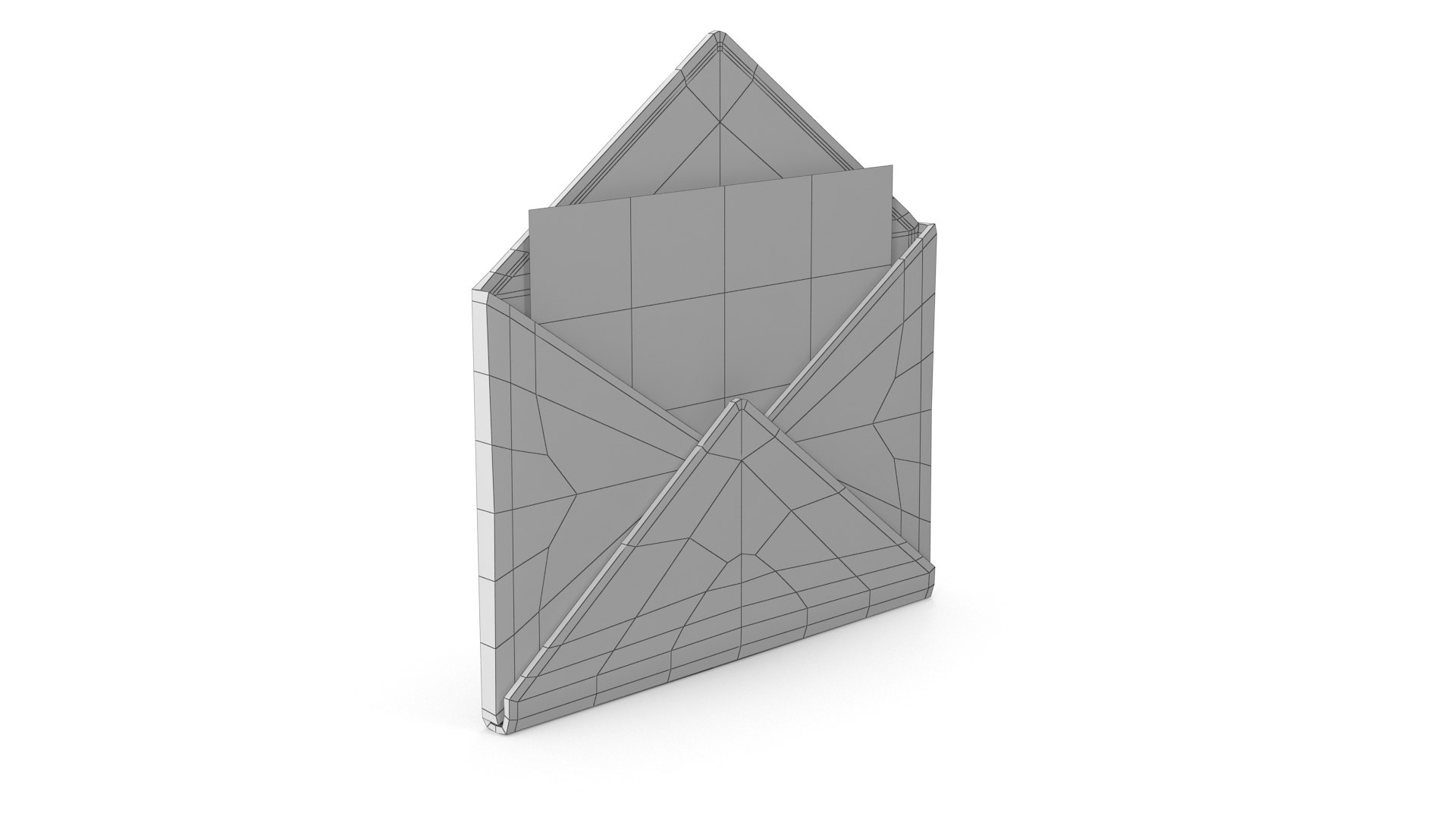3D White Envelope - Open Model - TurboSquid 1955596