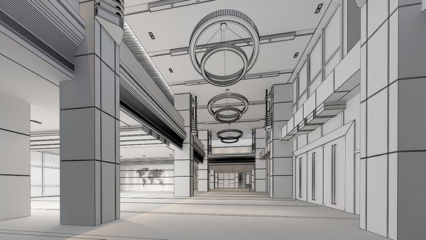 3D model hall interior - TurboSquid 1697492
