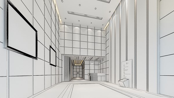 3D model hall interior - TurboSquid 1697492