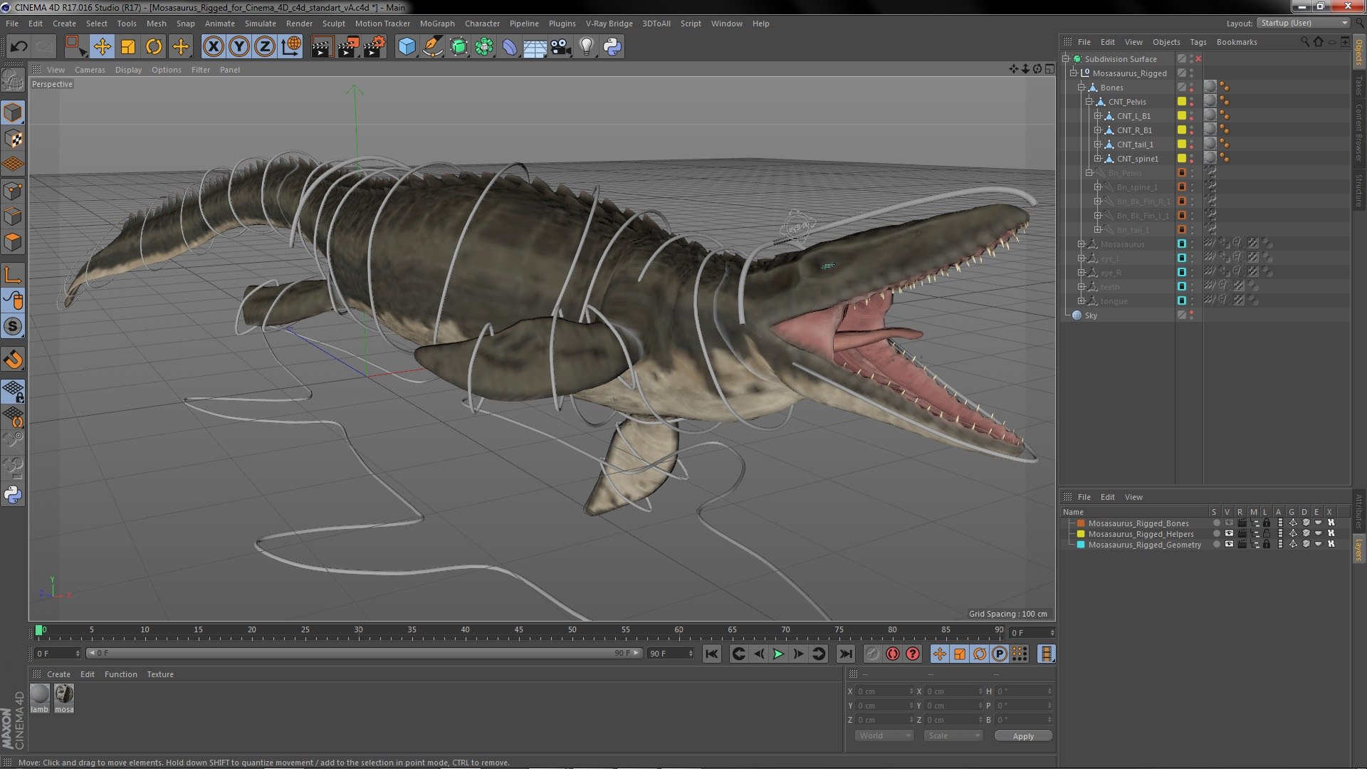 3D Mosasaurus Rigged for Cinema 4D model - TurboSquid 1942087