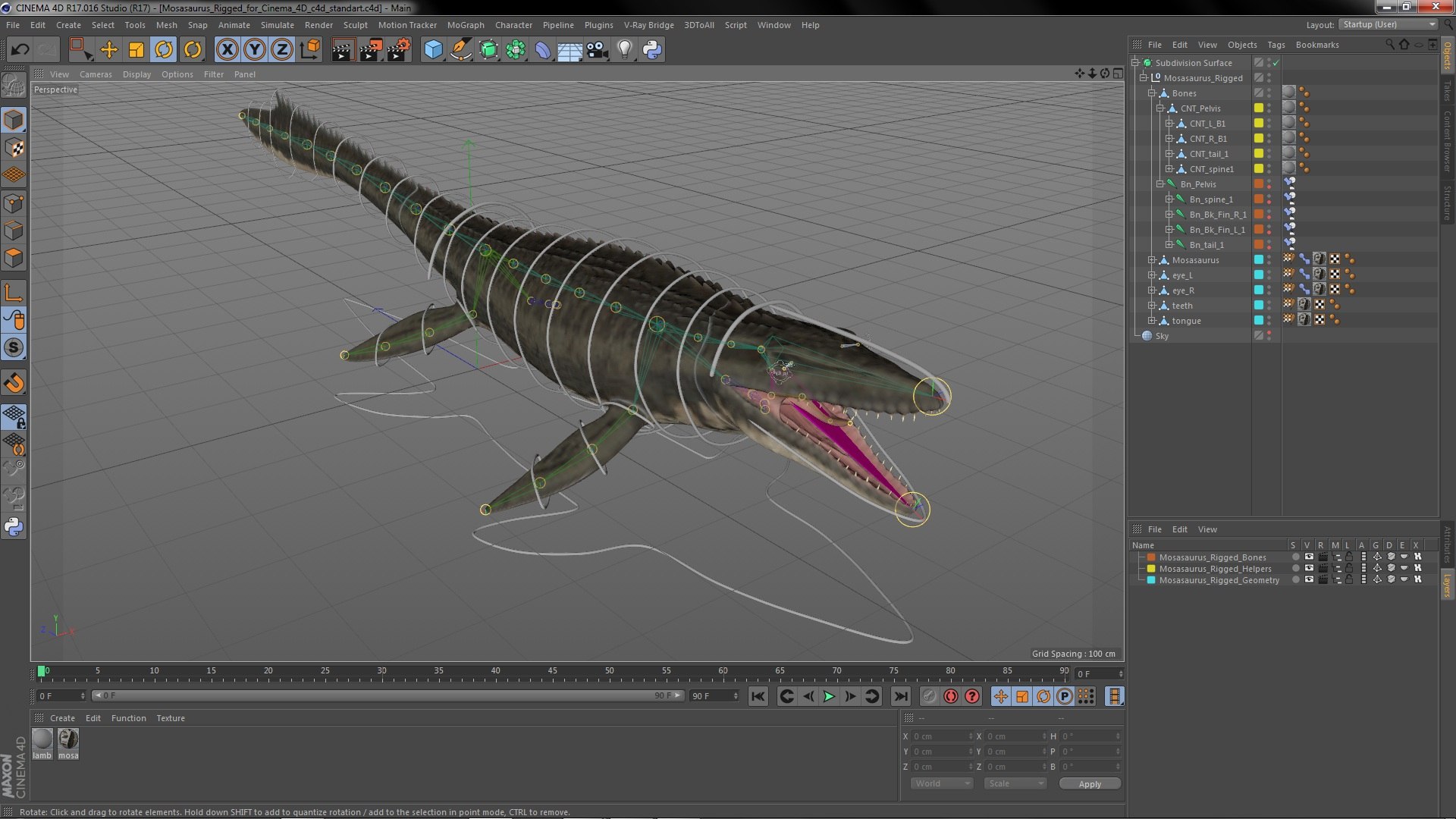 3D Mosasaurus Rigged for Cinema 4D model - TurboSquid 1942087
