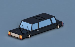 Cartoon Limousine Car
