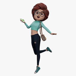 Reva Fully Rigged Low poly 3D model 3D model