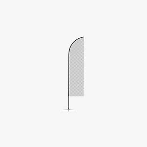 3D promo flag feather model