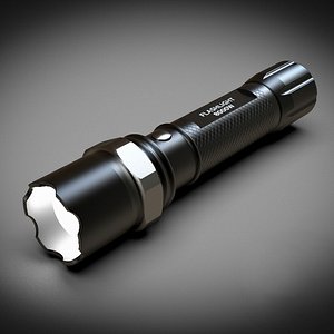 tactical flashlight 3D