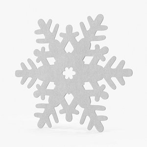 3d model white decorative snowflake