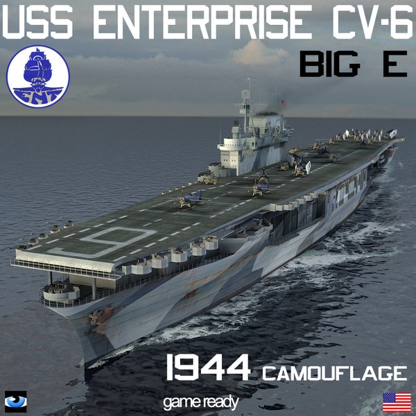 USS Enterprise CV-6 Aircraft Carrier 3D Model | tunersread.com