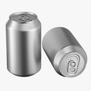 Realistic Aluminum Beverage Beer Can 300ml Mockup model