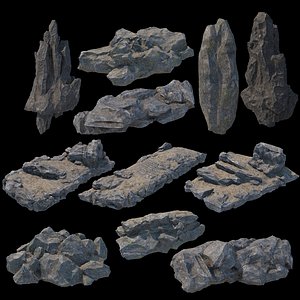 Stone modular elements for fantasy environment with PBR workflow setup for V-Ray