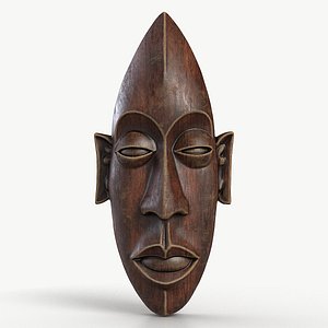 African Mask 007 Textured