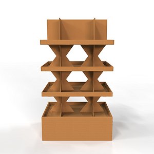 Point of Sale Cardboard Display Stand 3D model