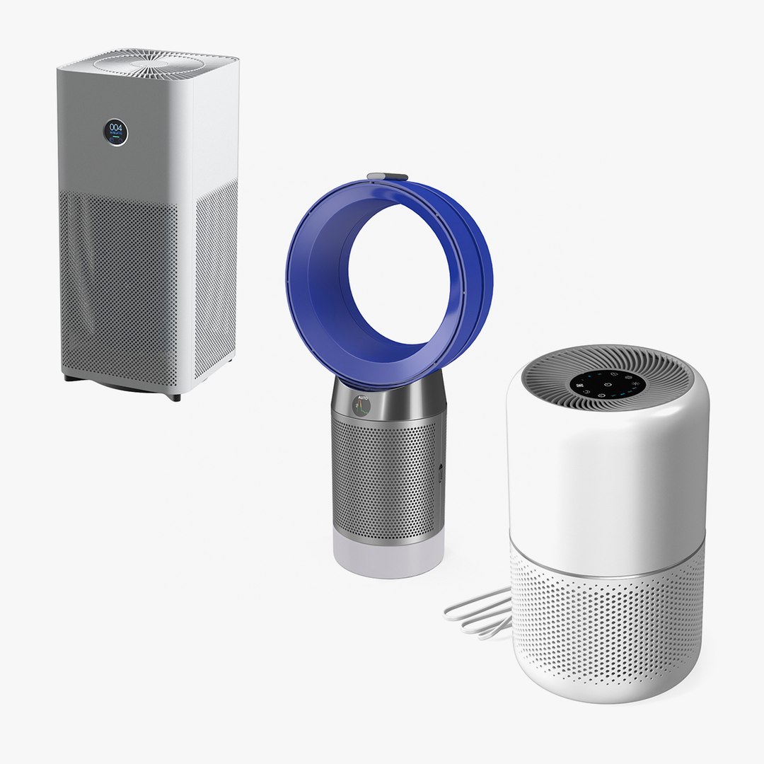 Air Purifiers Collection 3D model preview