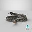 dark rattlesnake snake rattle 3D model