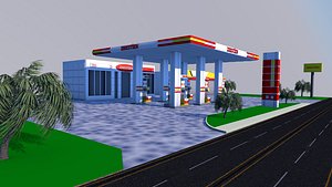 benzin istasyon 3D model