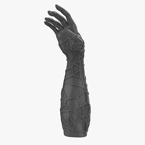 3D 3D-Printed Orthopedic Cast Hand Blue - TurboSquid 1900338