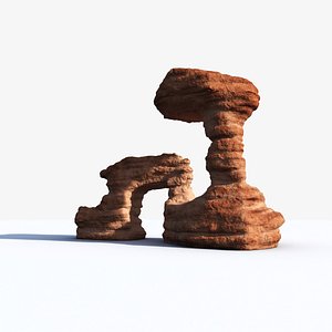 3D desert rock 24019