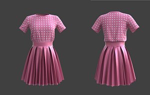 pleated dress - skirt and top