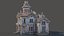 old abandoned american house interior 3D model