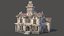 old abandoned american house interior 3D model