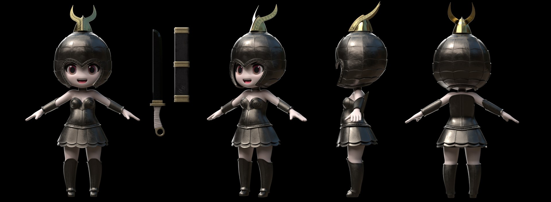 Sd Female Character 3D Model - TurboSquid 1548807