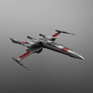 Star Wars Red T70 X Wing Starfighter and R5 Unit rigged