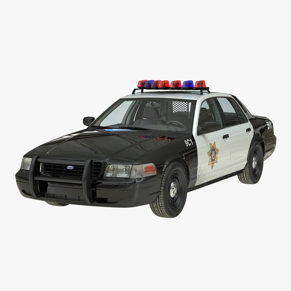  modelo 3d Ford Crown Victoria Police Car Interior Simple