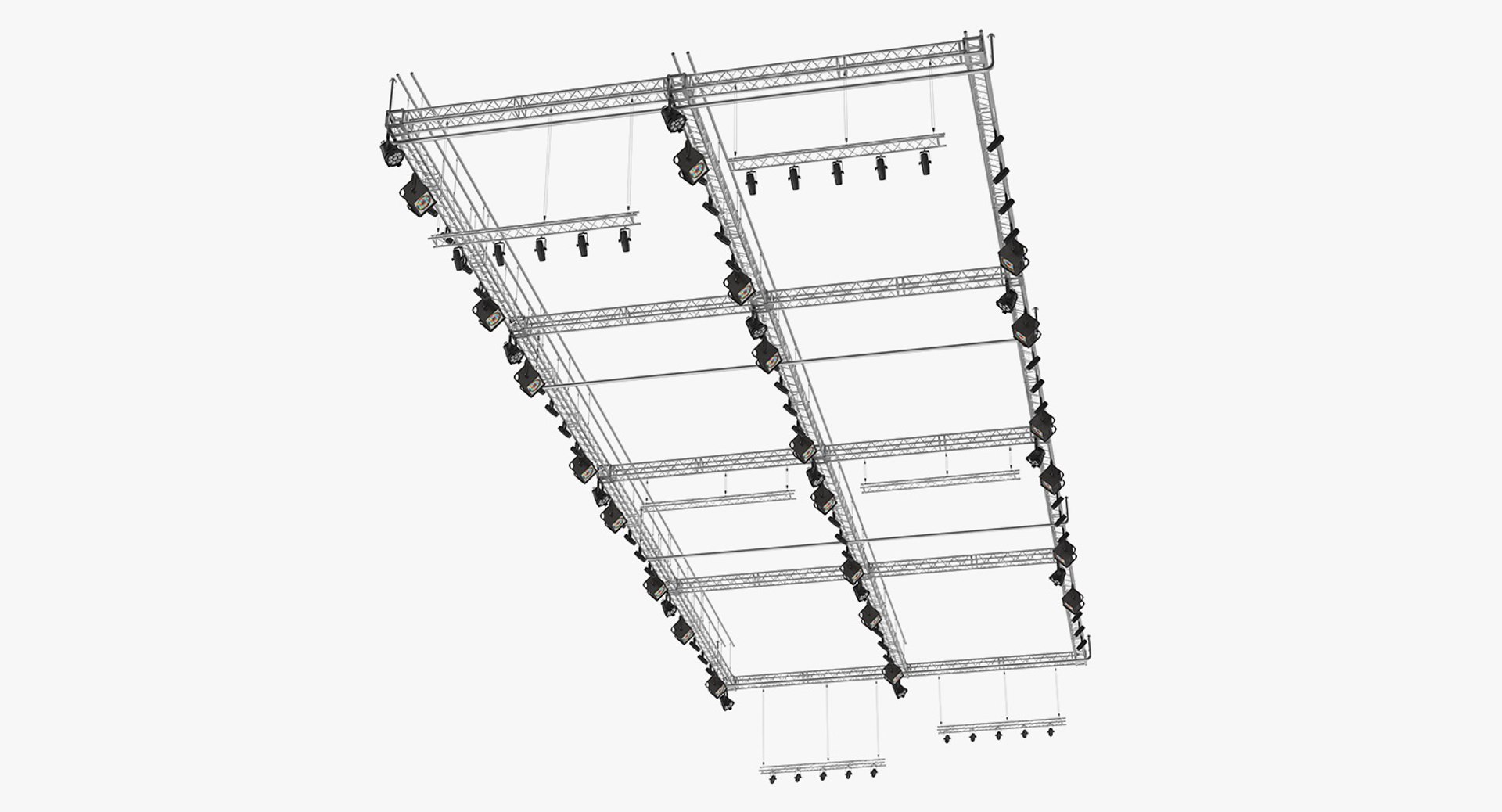 Roof Mounted Stage Lights 3D model preview