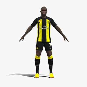 3D Rigged NGolo Kante Al-Ittihad 2024 3D model