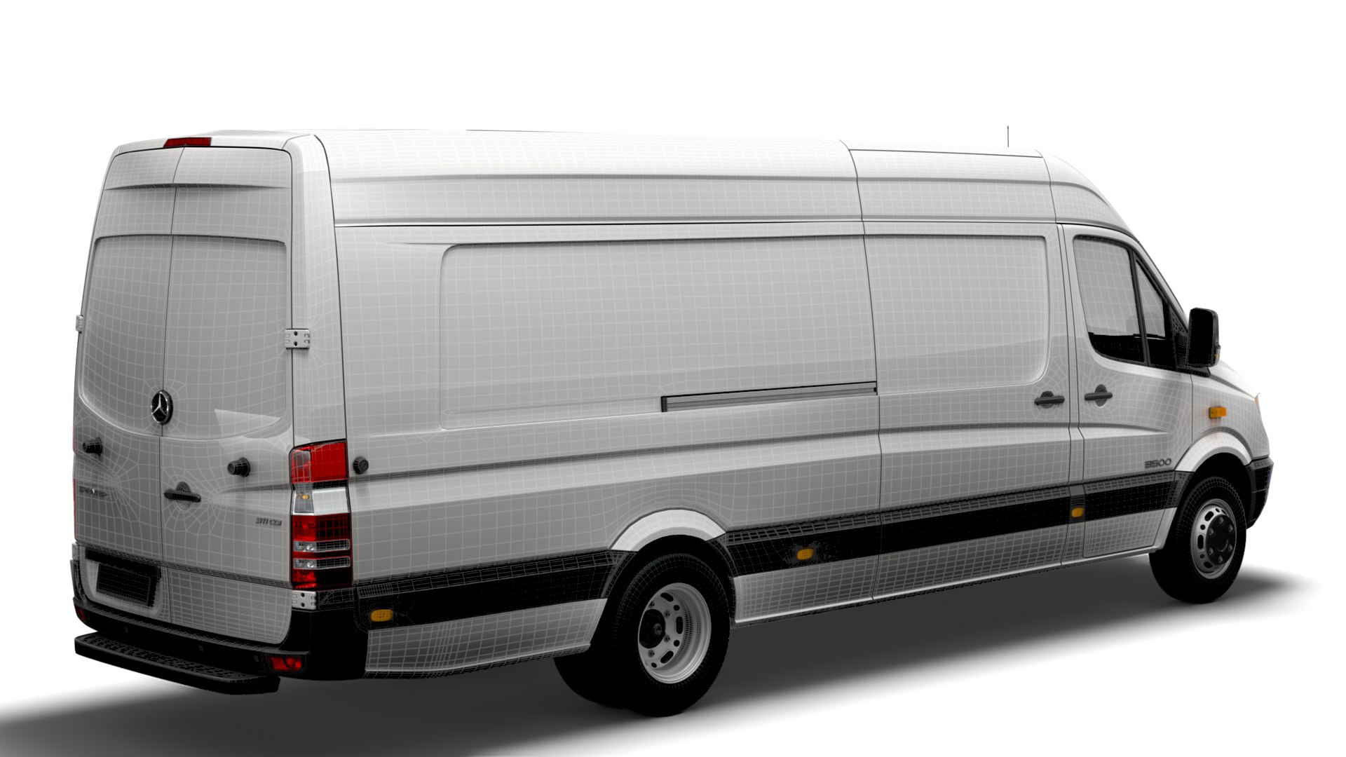 3D Mercedes Sprinter Van L4H2 2009 - TurboSquid 2041427