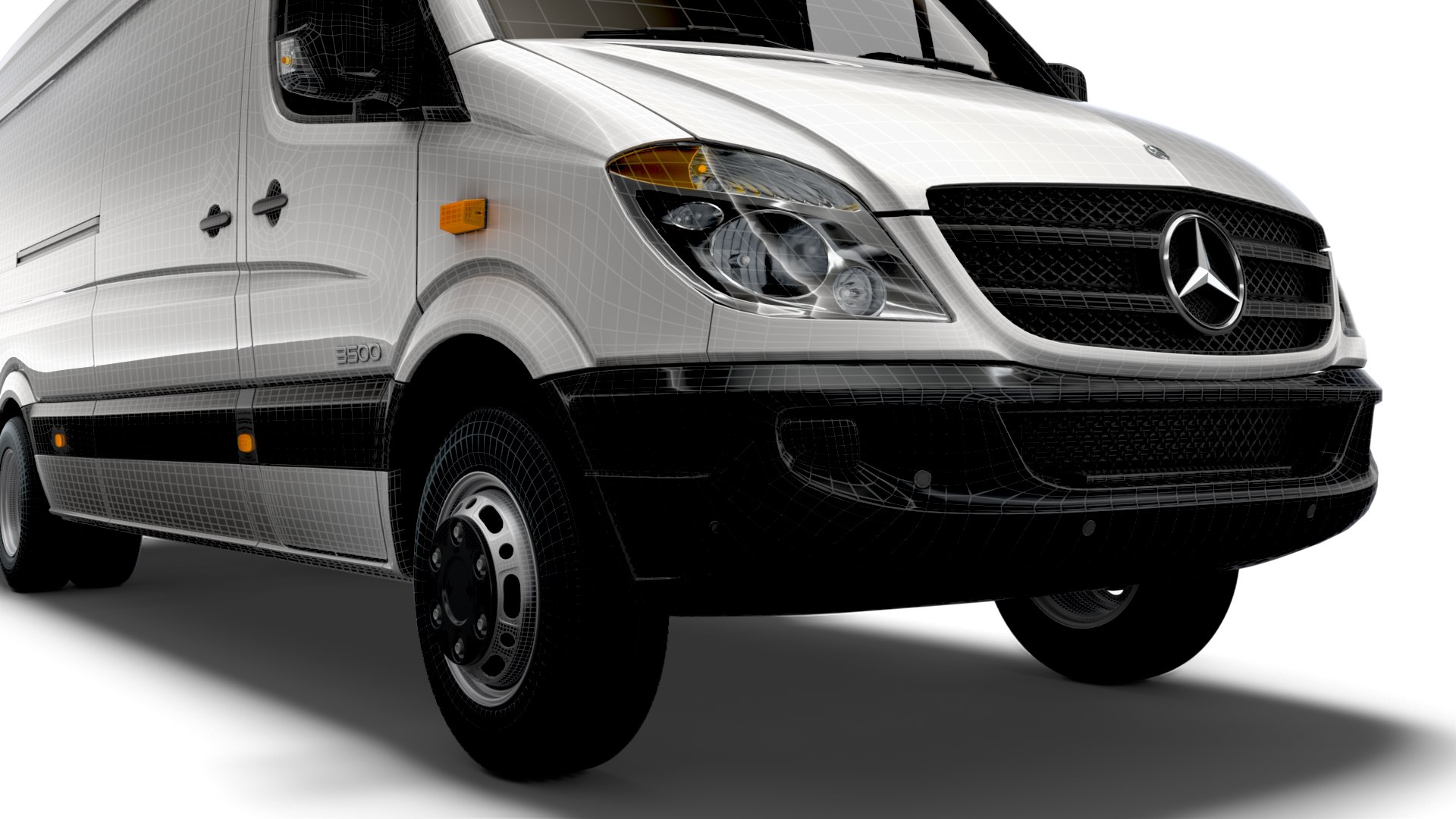3D Mercedes Sprinter Van L4H2 2009 - TurboSquid 2041427