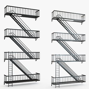 Fire Escape Collection 3D model