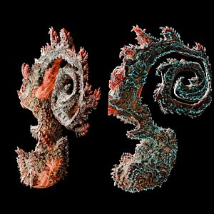 Bioluminescent Tentacle an Organic Fungi Alien Plant Animated 3D model