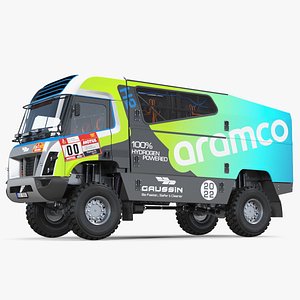 3D Gaussin H2 Racing Truck Rigged model
