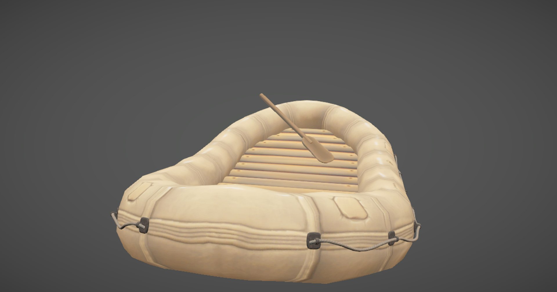 3D Ww2 Lifeboat Hand-painted Model - TurboSquid 1547755