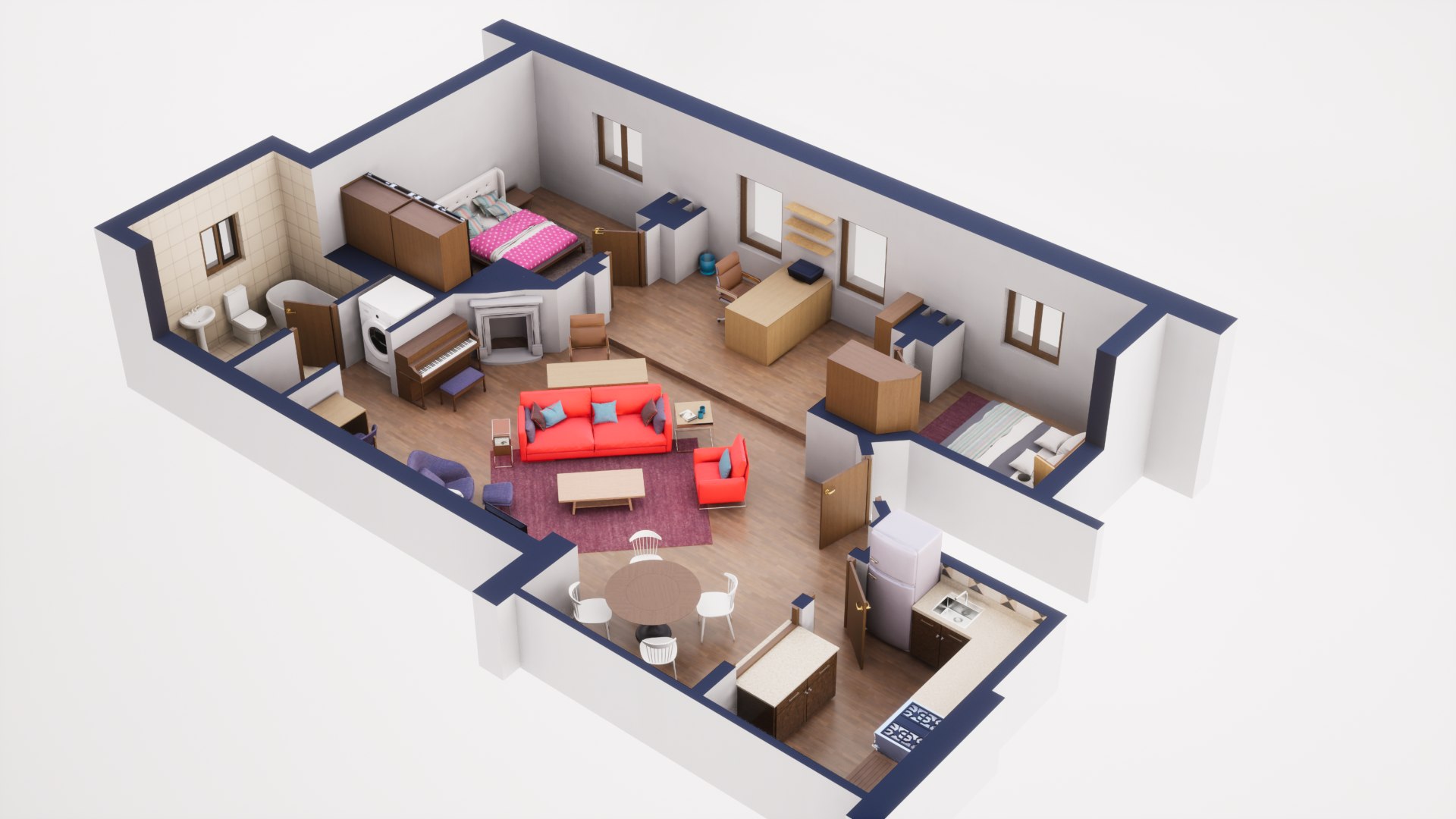 HIMYM Ted Mosby Apartment 3D Model TurboSquid 1973792