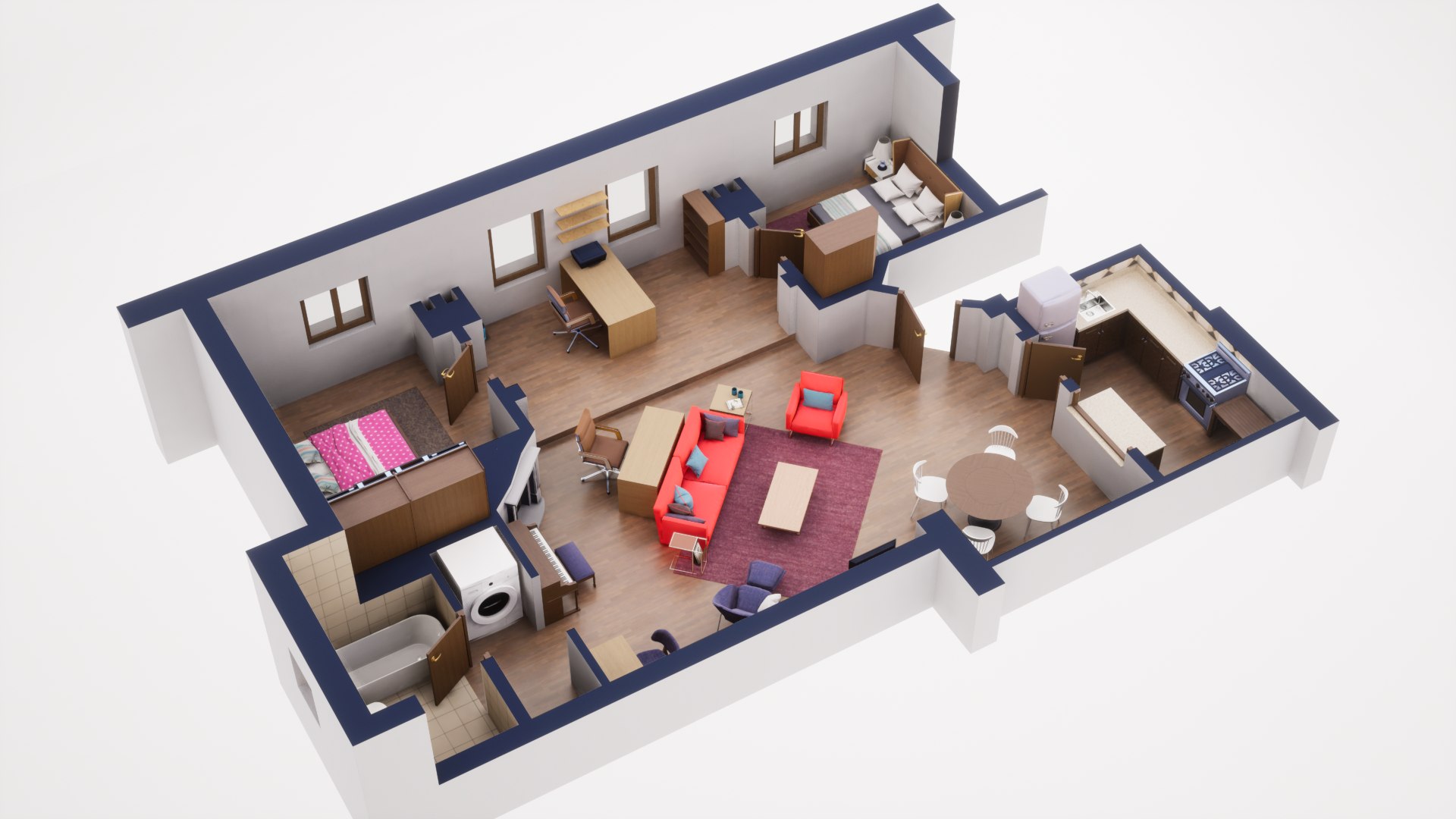 HIMYM Ted Mosby Apartment 3D Model TurboSquid 1973792