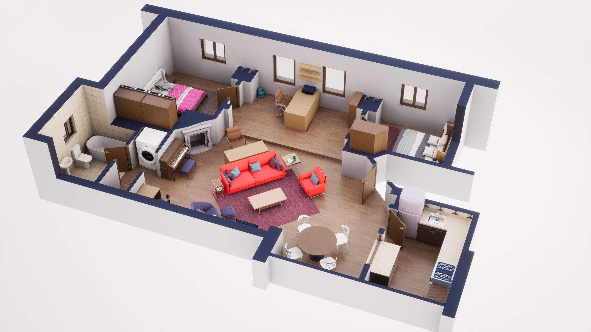 HIMYM Ted Mosby Apartment 3D Model TurboSquid 1973792
