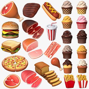 Cartoon Food Collection model