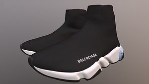 BALENCIAGA TRAINER SOCK SHOES low-poly PBR 3D model